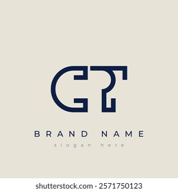 C and T logo design. CT abstract Letters Logo Monogram. This logo design is the process of creating a visual symbol that represents a brand, company, or individual.