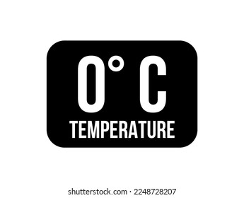 0° C. Temperature degrees celsius vector isolated on white background