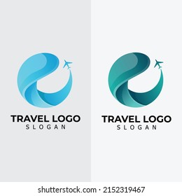 C travelling wave letter logo design