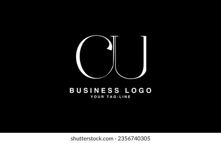 C, U, CU, UC, Abstract Letters Logo Monogram