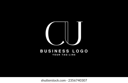 C, U, CU, UC, Abstract Letters Logo Monogram