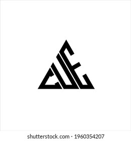 C U E letter logo creative design. CUE icon