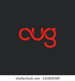 C U G joint letters logo design vector template