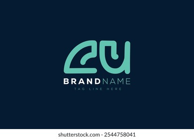 Design do logotipo C e U. Letras abstratas CU Monograma de logotipo. Este design de logotipo é o processo de criação de um símbolo visual que representa uma marca, empresa ou indivíduo.