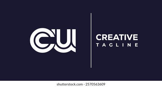 C and U logo design. CU abstract Letters Logo Monogram. This logo design is the process of creating a visual symbol that represents a brand, company, or individual.