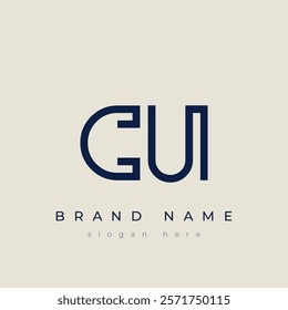 C and U logo design. CU abstract Letters Logo Monogram. This logo design is the process of creating a visual symbol that represents a brand, company, or individual.