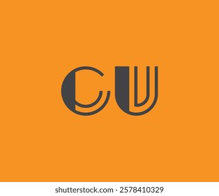 C and U logo design. CU abstract Letters Logo Monogram. This logo design is the process of creating a visual symbol that represents a brand, company, or individual.