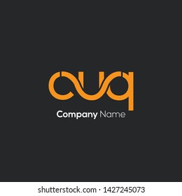 C U Q joint letters logo design vector template