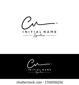 C V CV Initial letter handwriting and signature logo.