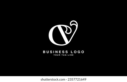 Monograma con el logotipo de las letras abstractas C, V, CV, VC