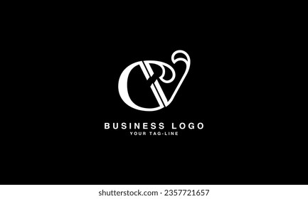 Monograma con el logotipo de las letras abstractas C, V, CV, VC