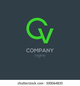 C & V Letter logo design
