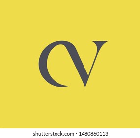 C & V letters Joint logo icon vector template.