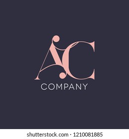 A C vintage logo design
