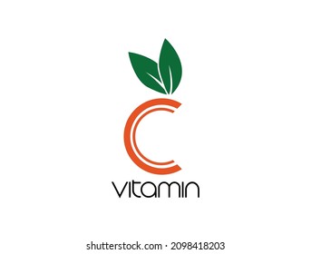 C Vitamin Icon Vector Illustration 