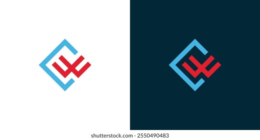 Logotipo combinado C e W em forma retangular, logotipo W simples, logotipo C simples