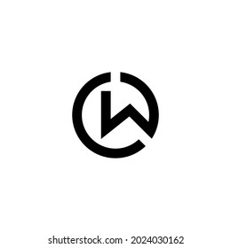 c w cw initial logo design vector template