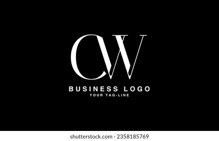 C, W, CW, WC, Abstract Letters Logo Monogram
