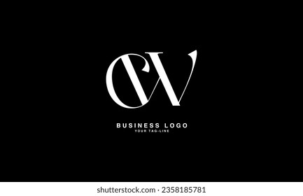 C, W, CW, WC, Abstract Letters Logo Monogram