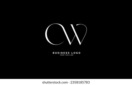 C, W, CW, WC, Abstract Letters Logo Monogram