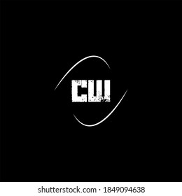 C W letter logo creative design on black color background, cw monogram