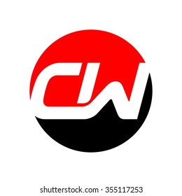 c and w logo vector.