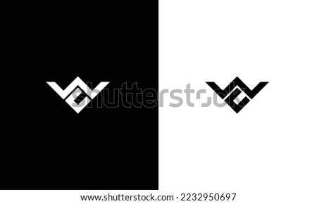 c w wc initial logo design vector template