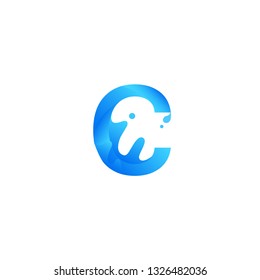 C water logo design, creative design, cover music, poster, event, brand, identity, company, campaign, vector.