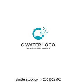 C VECTOR DE DISEÑO DE LOGOTIPO DE AGUA