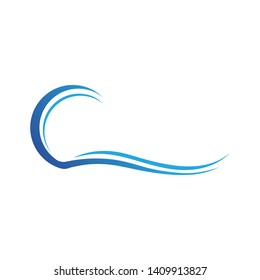 C wave icon vector illustration design logo