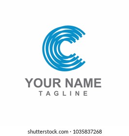c wave initials logo