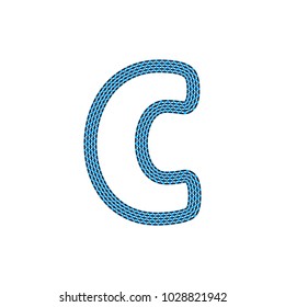 C Webbing Tape Letter Logo Icon Design
