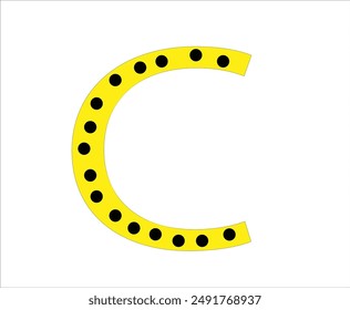 C word design Dot Black Yellow