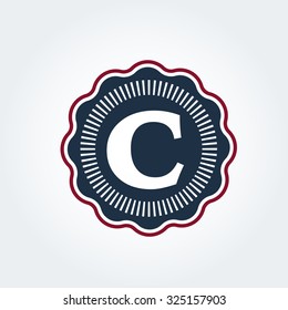 c writing partnership stamp design pattern abstract vector part for corporate identity badge label or symbol classic conceptual unusual sign employment offset capital old-fashioned traditional signatu