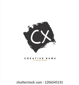 C X CX Initial abstract logo concept vector