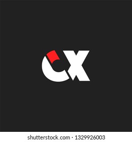 C X letters Joint logo icon vector template.
