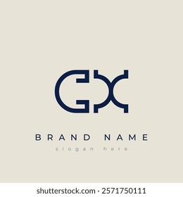 C and X logo design. CX abstract Letters Logo Monogram. This logo design is the process of creating a visual symbol that represents a brand, company, or individual.