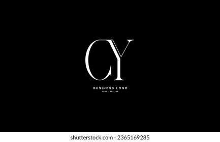 C, Y, CY, YC, Abstract Letters Logo Monogram