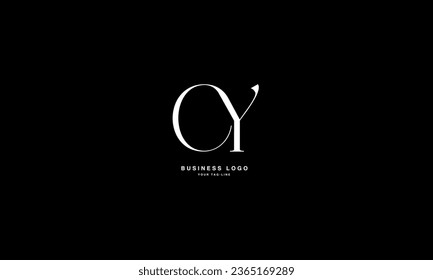 Monograma con logotipo de las letras abstractas C, Y, CY, YC
