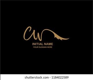 C Y Initial Handwriting Logo Template