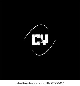 C Y letter logo creative design on black color background, cy monogram