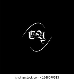 Logo de la letra C Y diseño creativo sobre fondo de color negro, monograma de cy