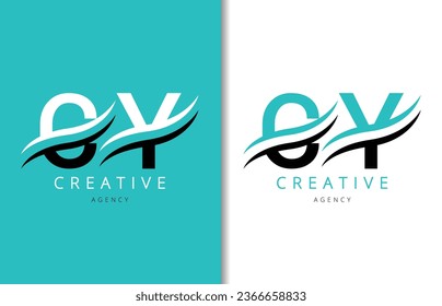 C Y Letter Logo Design with Background and Creative company logo. Modern Lettering Fashion Design. Vector illustration