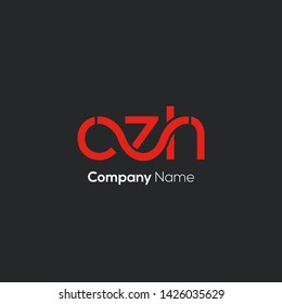 C Z H letters joint logo design 