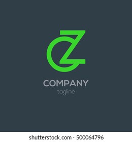 C & Z Letter logo design
