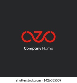C Z O letters joint logo design 