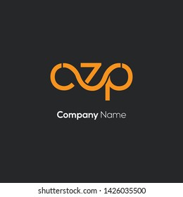 C Z P letters joint logo design 