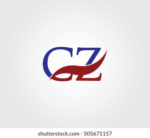 C and Z Swoosh Initial Logo Vector