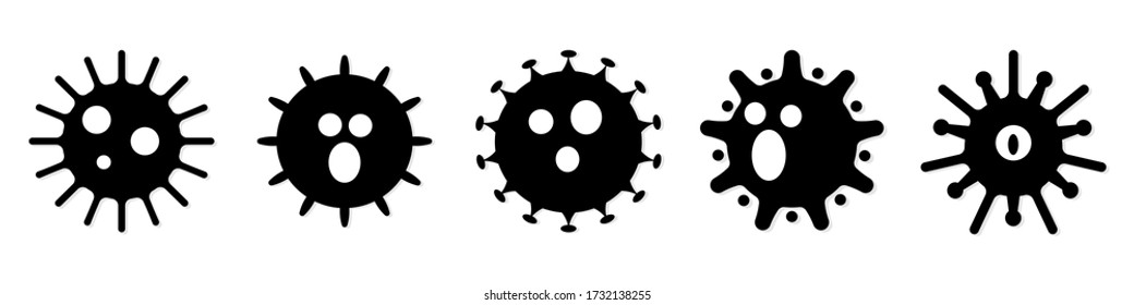 C0VID-19 Coronavirus minimal icon vector set