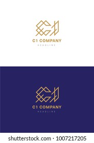 C1 company logo template.